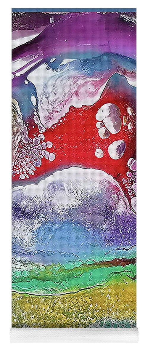 Encaustic Original Yoga Mat featuring the photograph Red Cavern by Barry Weiss