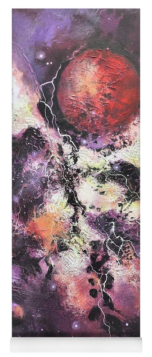 Red Planet Yoga Mat featuring the painting Red Planet by Tom Shropshire