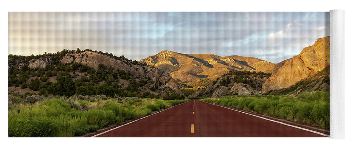 Nevada Yoga Mat featuring the photograph Red Road by James Marvin Phelps