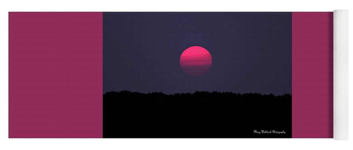 Sunset Yoga Mat featuring the photograph Red Sun Sunset by Mary Walchuck