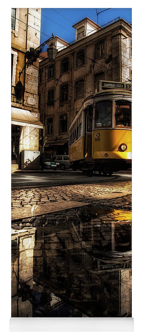 Tram12 Yoga Mat featuring the photograph Reflected by Jorge Maia