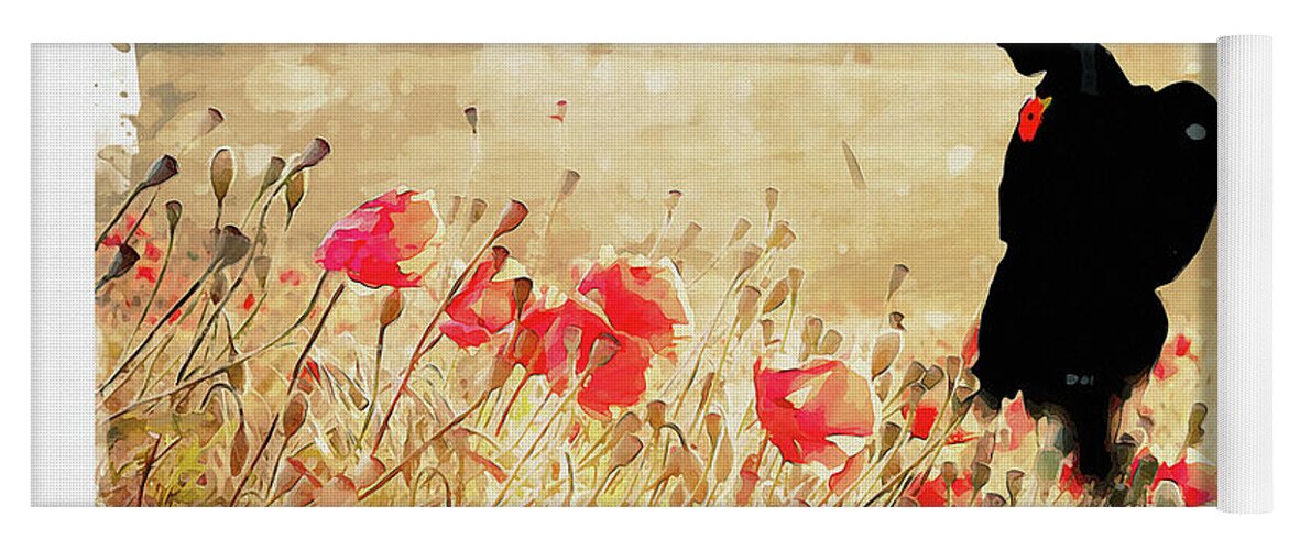 Soldier Poppies Yoga Mat featuring the digital art Remember Them by Airpower Art