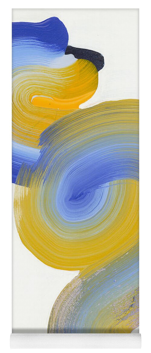Abstract Yoga Mat featuring the painting Remembering 1972 by Claire Desjardins