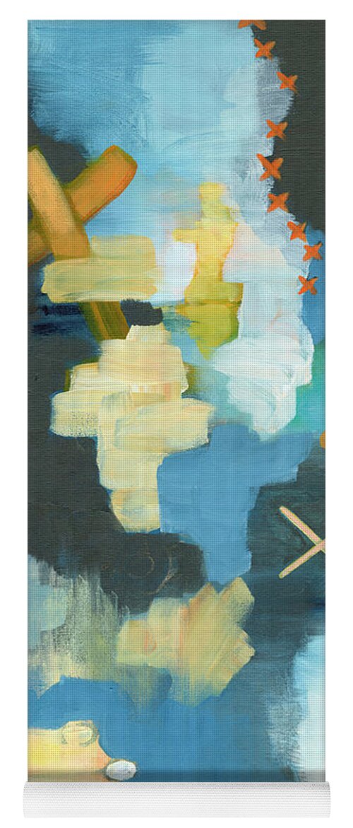 Abstract Yoga Mat featuring the painting Repair and Reconciliation by Jennifer Lommers