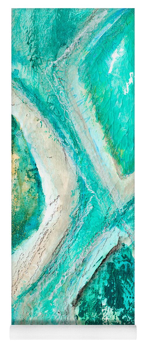 Abstract Yoga Mat featuring the mixed media Resort - Art by Linda Woods by Linda Woods