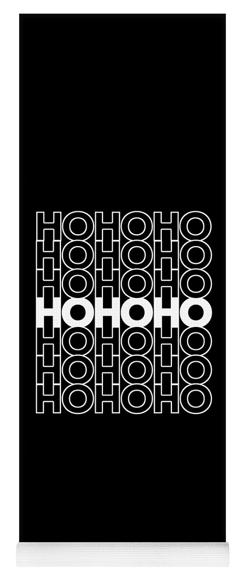 Christmas 2023 Yoga Mat featuring the digital art Retro Ho Ho Ho Santa Christmas by Flippin Sweet Gear
