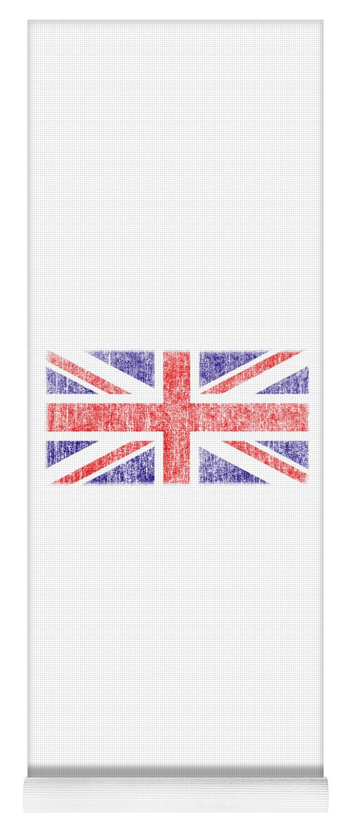 Funny Yoga Mat featuring the digital art Retro UK Union Jack Flag by Flippin Sweet Gear