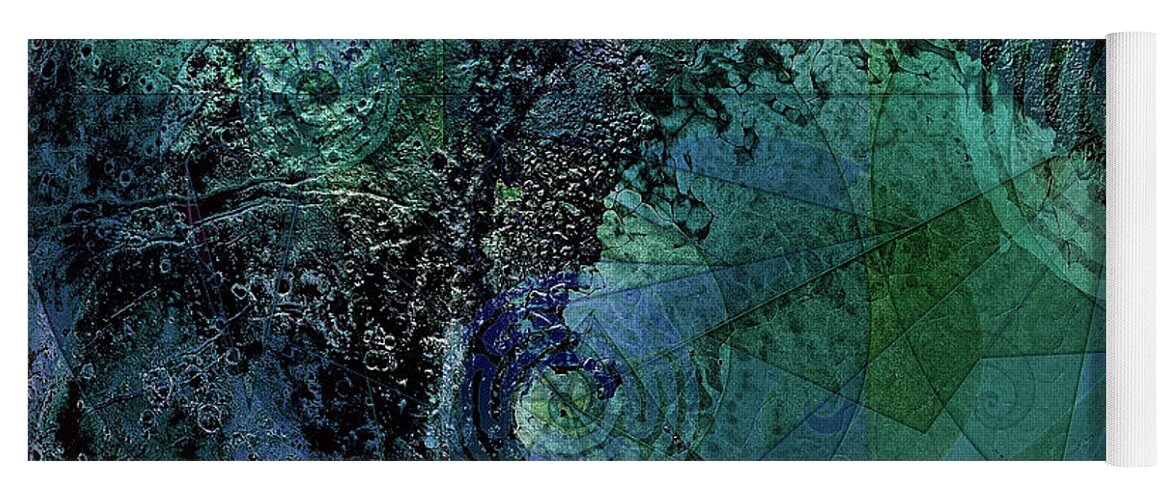Topography Yoga Mat featuring the digital art Revolution 9 Triptych by Kenneth Armand Johnson
