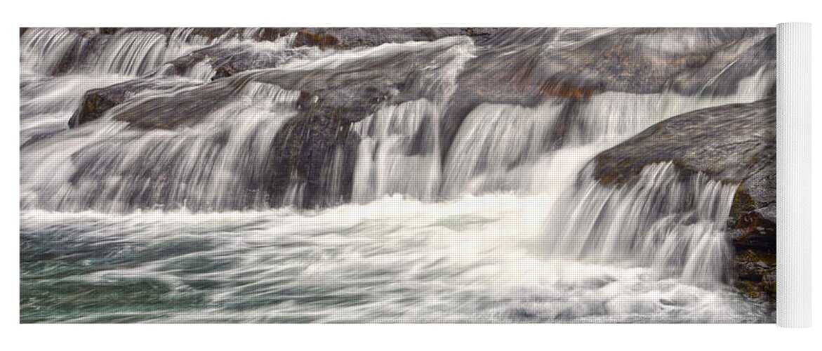 Landscape Yoga Mat featuring the photograph Richland Creek Rapids by Phil Perkins
