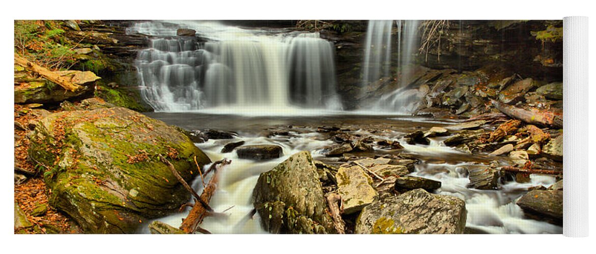 R Yoga Mat featuring the photograph Ricketts Glen Streams And Falls by Adam Jewell