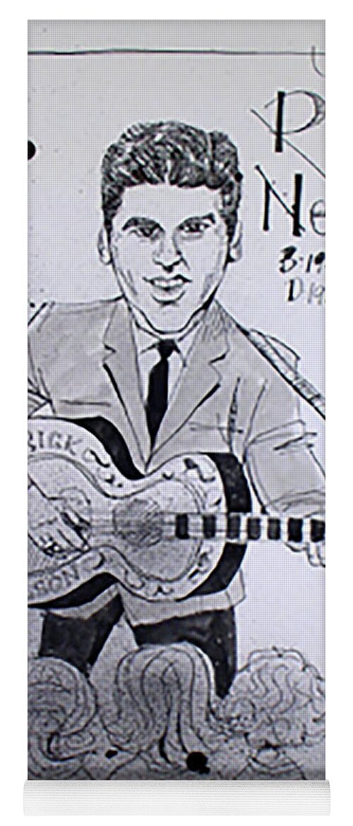  Yoga Mat featuring the drawing Ricky Nelson by Phil Mckenney