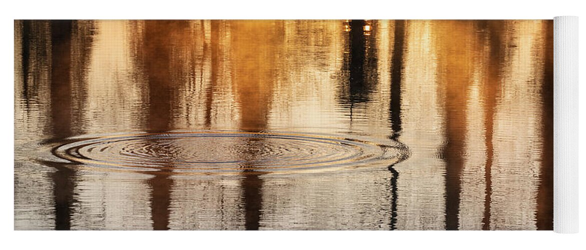 Water Yoga Mat featuring the photograph Ripples Rays of Light and Reflections by Tim Gainey
