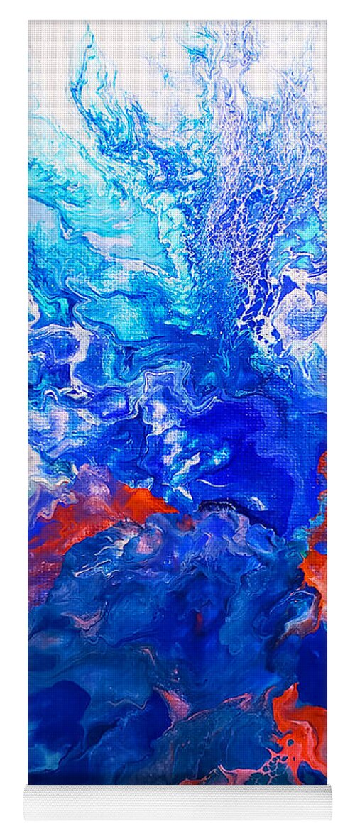 Abstract Yoga Mat featuring the painting Rising Sea by Christine Bolden