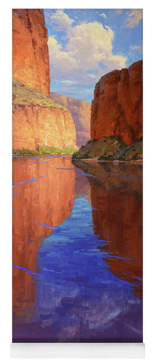 Cody Delong Yoga Mat featuring the painting River Reflections by Cody DeLong