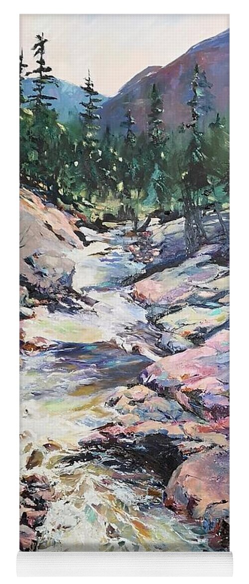 Water Yoga Mat featuring the painting River by Sheila Romard