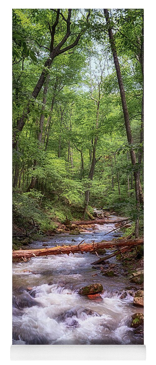 Roaring Run Yoga Mat featuring the photograph Roaring Run Creek - Eagle Rock Virginia by Susan Rissi Tregoning