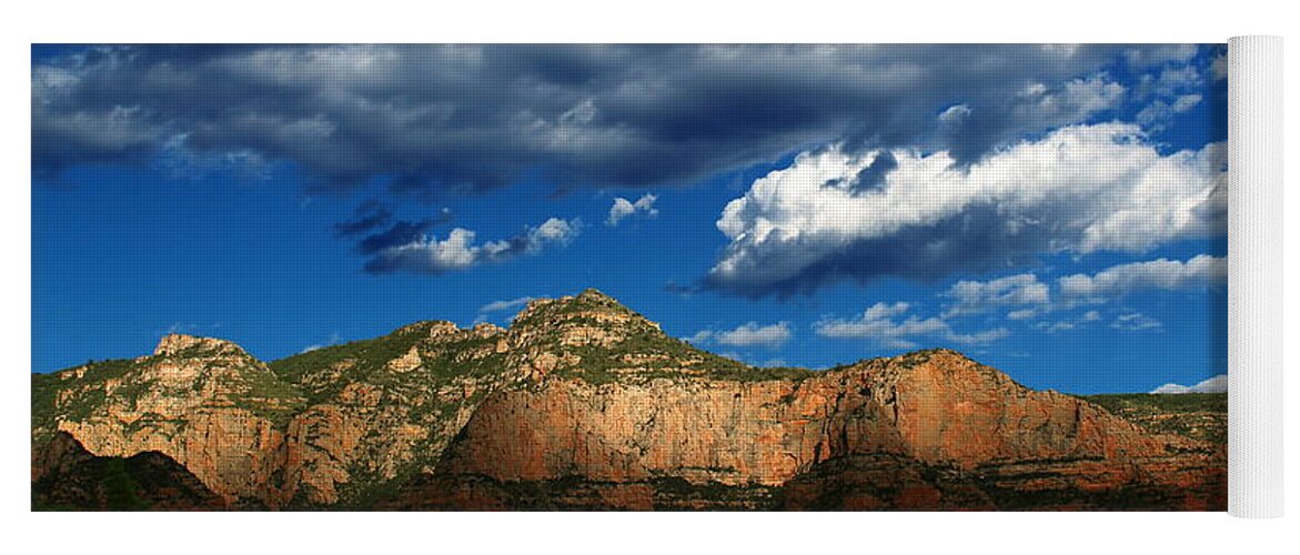 Sky Yoga Mat featuring the photograph Rocks and Clouds by Jason Judd