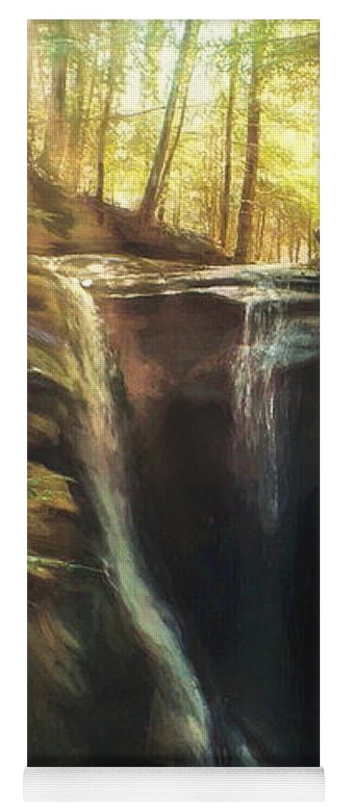 Waterfall Yoga Mat featuring the photograph Rockstall Falls by Susan Hope Finley