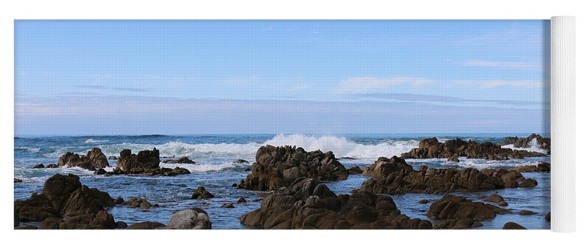 Pacific Grove Yoga Mat featuring the photograph Rocky Sea View by Christy Pooschke