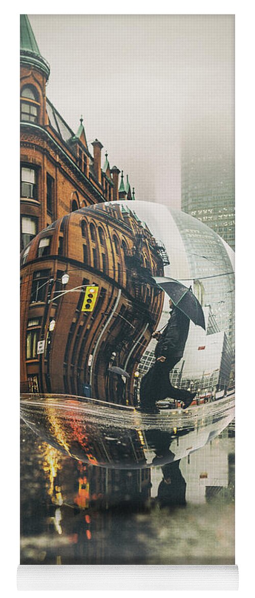 Abstract Yoga Mat featuring the digital art Rolling in Rain by Phil Perkins