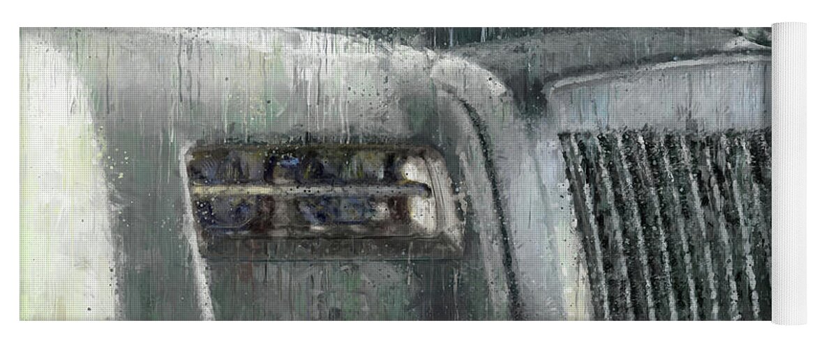 Car Yoga Mat featuring the painting Rolls-Royce Phantom painting by Vart by Vart