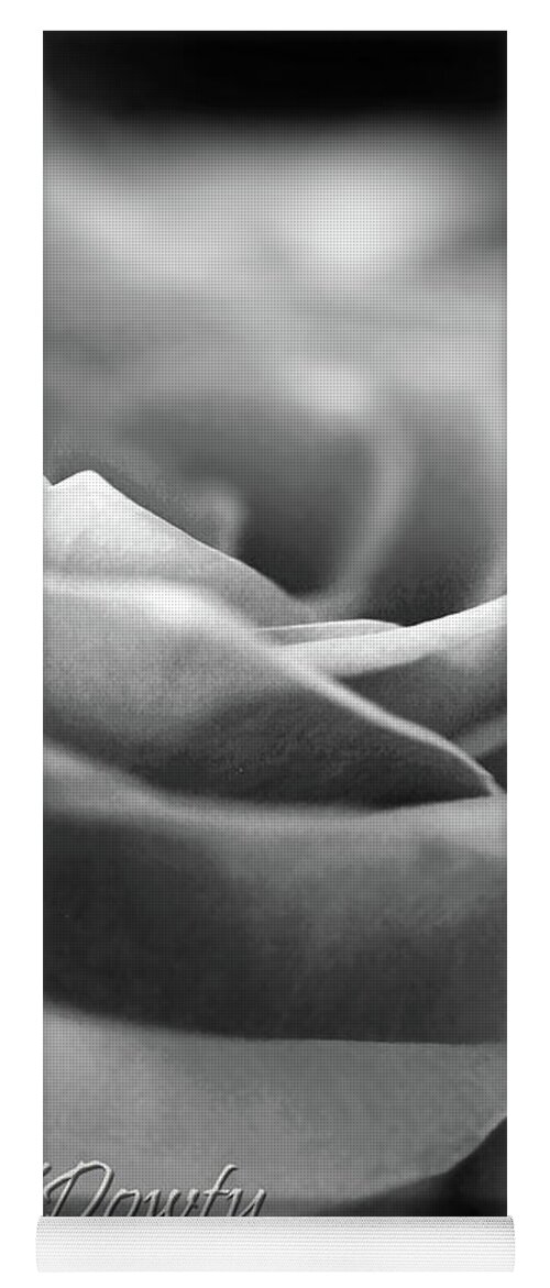 Rose Bw Yoga Mat featuring the photograph Rose BW by Natalie Dowty