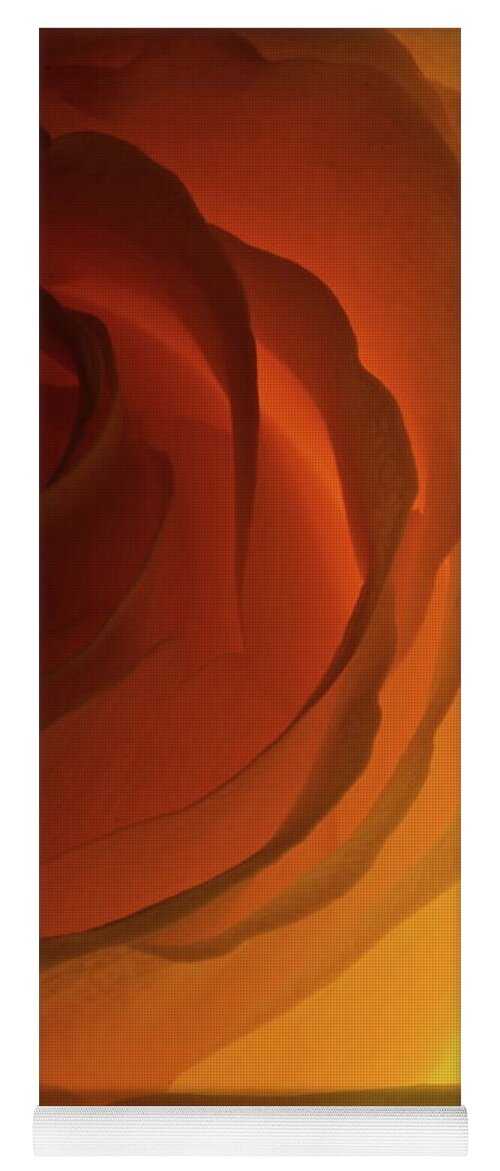 Macro Yoga Mat featuring the photograph Rose Yellow 2295 by Julie Powell