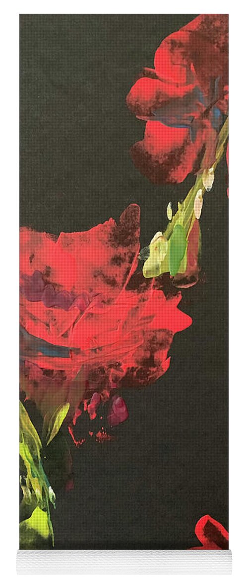 Encaustic Yoga Mat featuring the painting Roses for You by Tommy McDonell