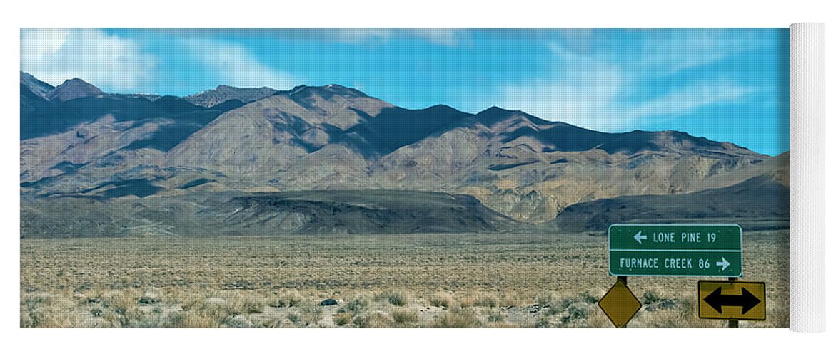 Route To Death Valley Yoga Mat featuring the photograph Route To Death Valley by David Zanzinger