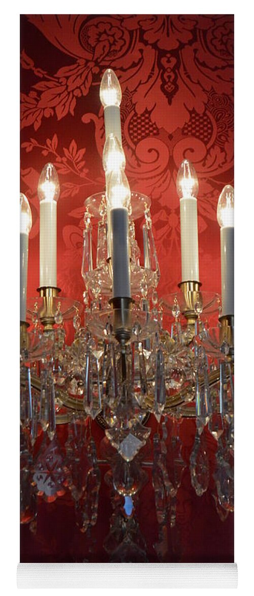 Chandelier Yoga Mat featuring the photograph Royal Chandelier by Thomas Schroeder