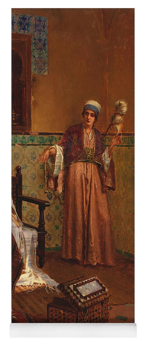 Rudolf Ernst (austrian Yoga Mat featuring the painting RUDOLF ERNST The carpet makers by Artistic Rifki