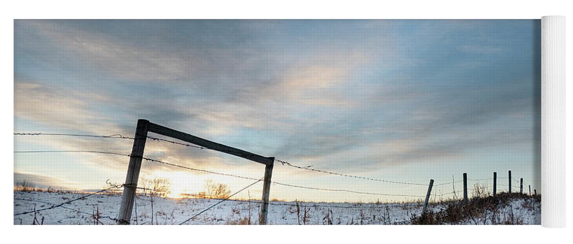 Agriculture Yoga Mat featuring the photograph Rural winter landscape by Phil And Karen Rispin