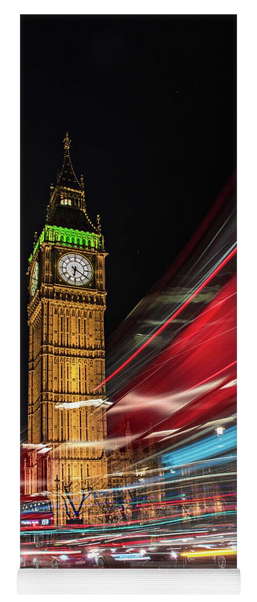 Big Ben Yoga Mat featuring the photograph Rush Hour Chaos by Linda Villers