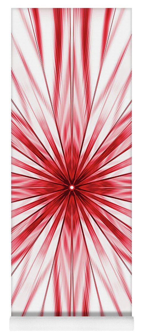 Red Yoga Mat featuring the painting Rushing Headlong Quadriptych 4 of 4 by Neece Campione