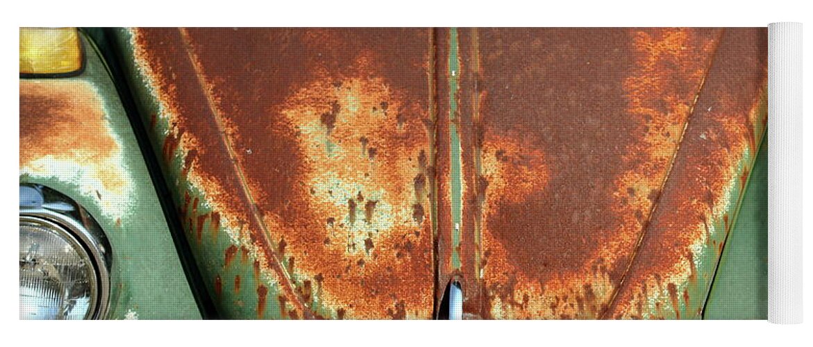 Volkswagen Beetle Yoga Mat featuring the photograph Rusty and Crusty by Lens Art Photography By Larry Trager