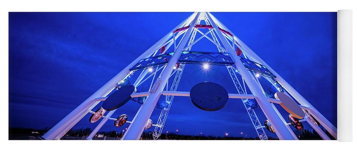Teepee Yoga Mat featuring the photograph Saamis Teepee at Dusk by Darcy Dietrich