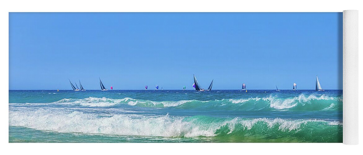 Australia Yoga Mat featuring the photograph Sailing On The Pacific by Az Jackson