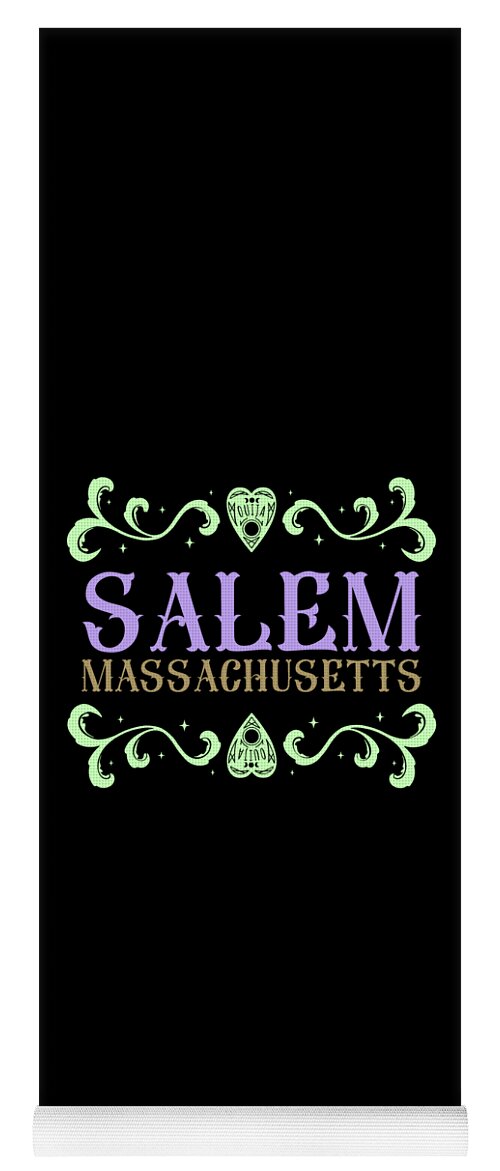 Halloween Yoga Mat featuring the digital art Salem Massachusetts Ouija Love by Flippin Sweet Gear