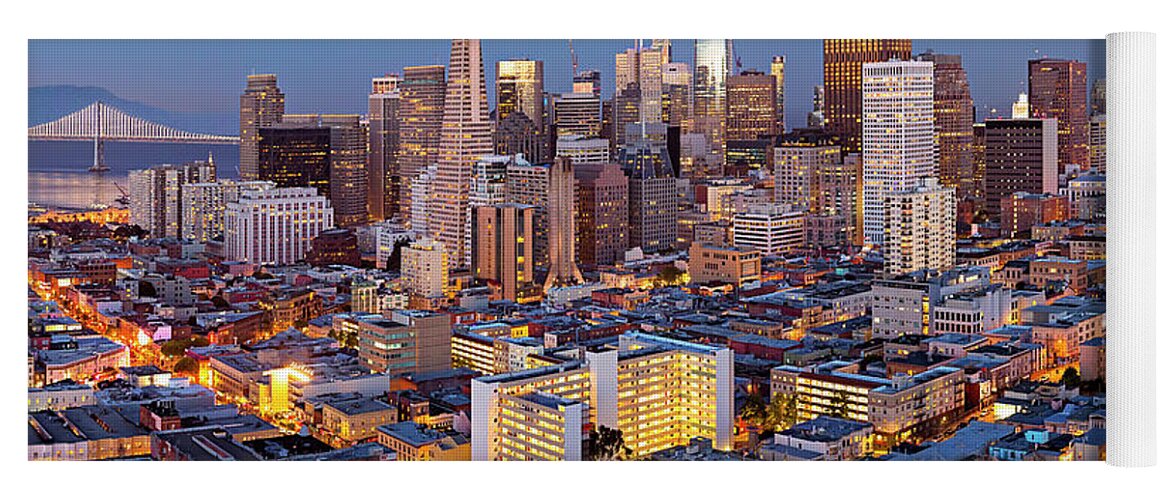 Gary Johnson Yoga Mat featuring the photograph San Francisco Skyline 3 by Gary Johnson