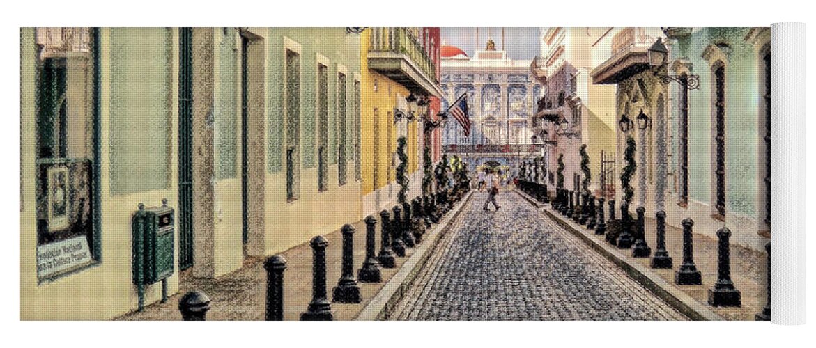 Architecture Yoga Mat featuring the photograph San Juan Puerto Rico by Roberta Byram