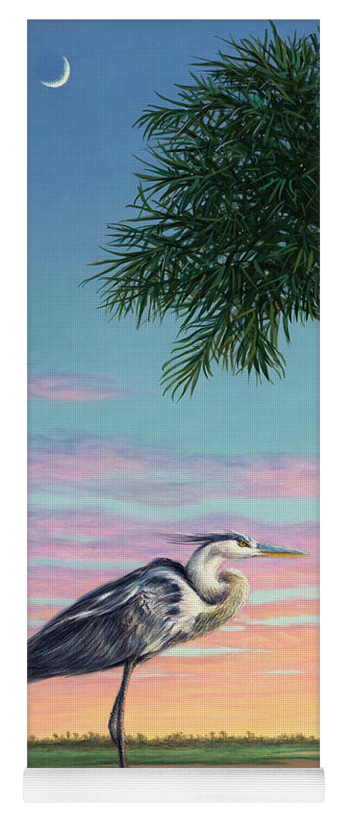 Sc Yoga Mat featuring the painting SC Sunset by James W Johnson