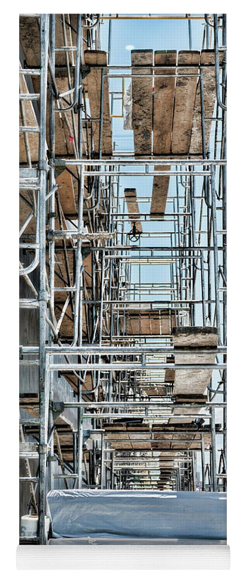 Scaffolding Color Yoga Mat featuring the photograph Scaffolding Color by Sharon Popek