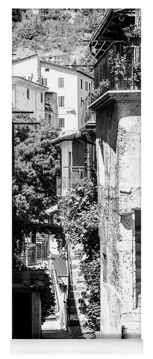 Italian Yoga Mat featuring the photograph Scanno, Italy - BW 06 by AM FineArtPrints