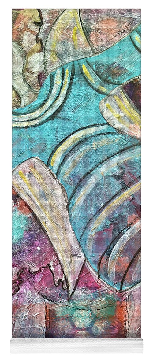 Guardian Angel Yoga Mat featuring the mixed media Schutzengel - Guardian Angel by Mimulux Patricia No