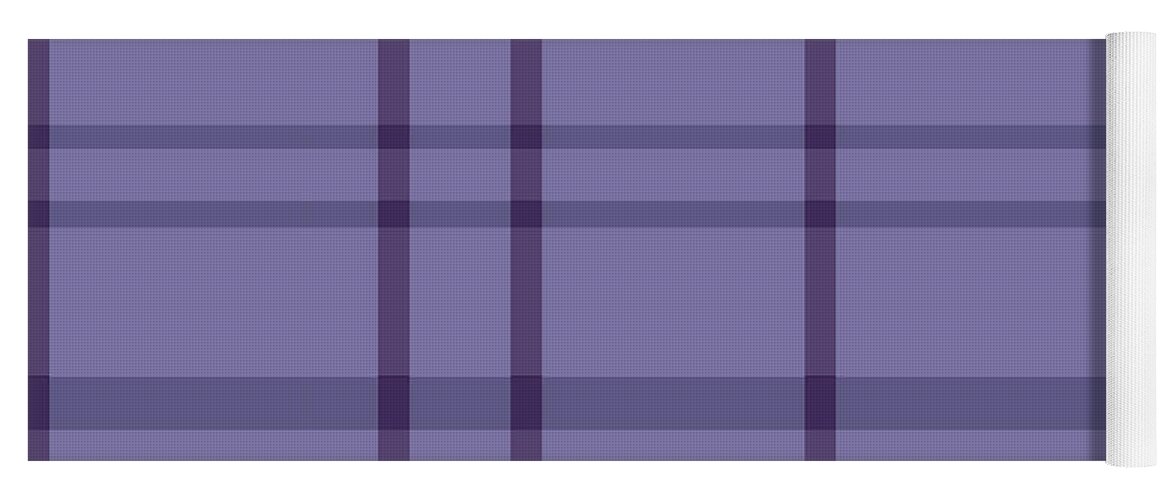 Plaid Yoga Mat featuring the digital art Scottish Kilt Pattern in Lavender by Patricia Awapara
