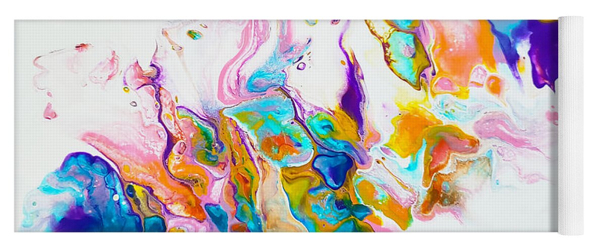 Abstract Yoga Mat featuring the painting Reef Butterflies by Christine Bolden