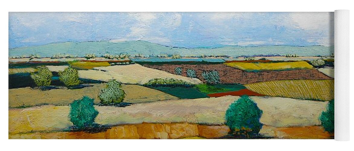 Landscape Yoga Mat featuring the painting Sears Point by Allan P Friedlander