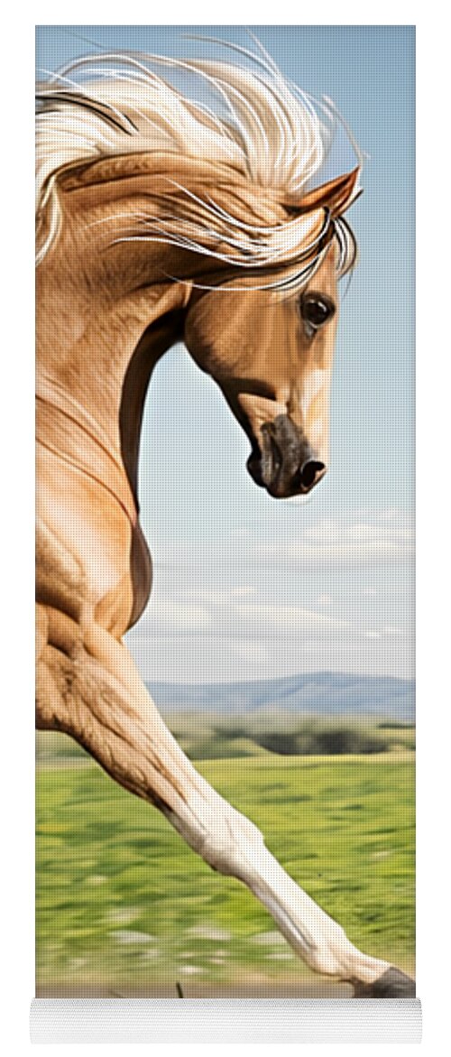 Art Of The Horse Yoga Mat featuring the digital art Seattle Joyful Horse by Stacey Mayer