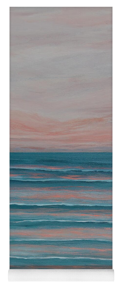 Ocean Yoga Mat featuring the painting Serene by Linda Bailey