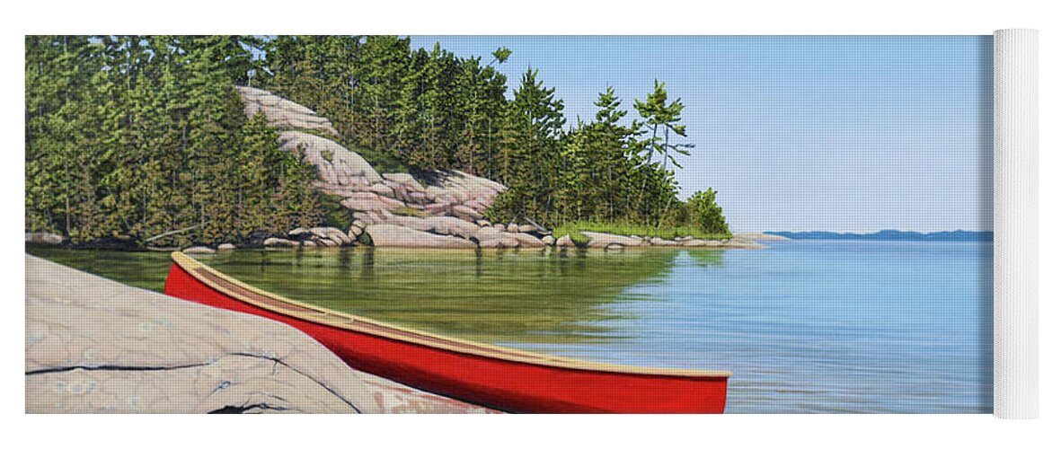 Redcanoe Yoga Mat featuring the painting Serene Solitude by Kenneth M Kirsch